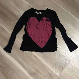 Black and Pink Heart Shirt